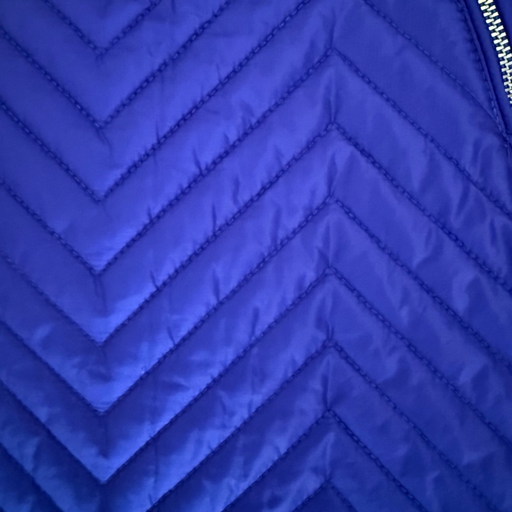Athleta Apres Ski Skirt Quilted Chevron Puffer Full Zip Pockets Size 6 Purple - Picture 6 of 12